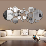 26-piece round acrylic mirror wall stickers for modern home decoration