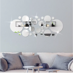 3D-inspired acrylic mirror stickers for stylish bedroom wall decor
