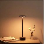 Cordless rechargeable LED desk light for reading, working, and studying.