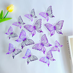 Three sizes of hollow paper butterflies for wall decorating