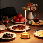 1. Minimalist rechargeable bedside lamp for bedroom and home office lighting.