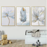 Scandinavian floral canvas wall art featuring an elegant Nordic-inspired flower design.