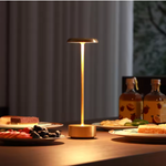 Sleek aluminum alloy table lamp for a modern home office or study desk.