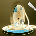 Warm white COB LED strip lighting for kitchen cabinets and shelves